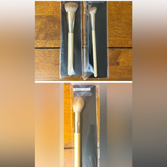 3 Bundled Brushes: Foundation, Blush, & Angled Concealer brushes. - Picture 1 of 8